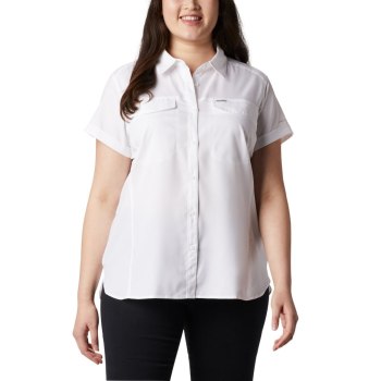 Dámské Košile Columbia Silver Ridge Lite Short Sleeve Plus Size Bílé EWNFSV351